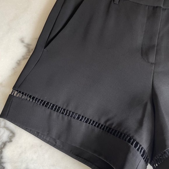 Rebecca Taylor Satin Shorts with Hem Detailing - Picture 4 of 13